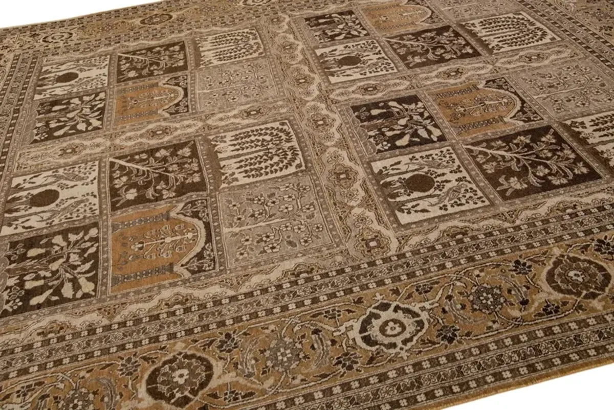 Antique Persian Tabriz Rug - Apadana - Brown - Brown