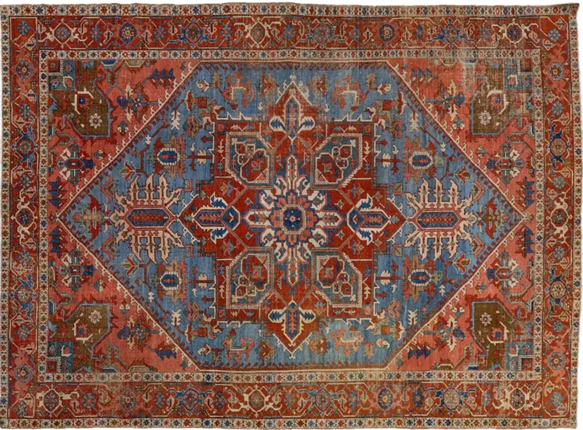 Antique Persian Serapi Rug - Apadana - Blue - Blue