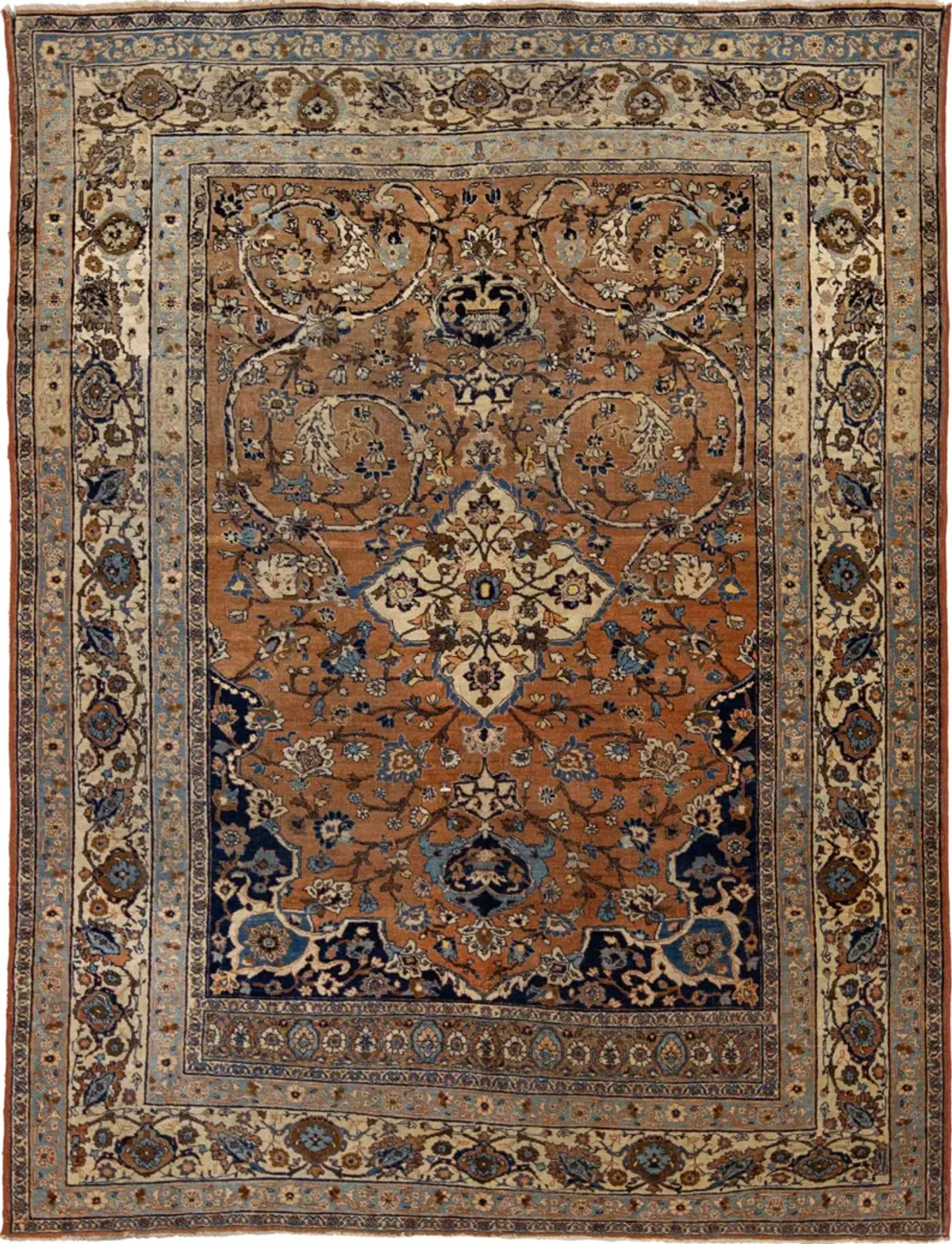 Antique Persian Tabriz Rug - Apadana - Brown - Brown