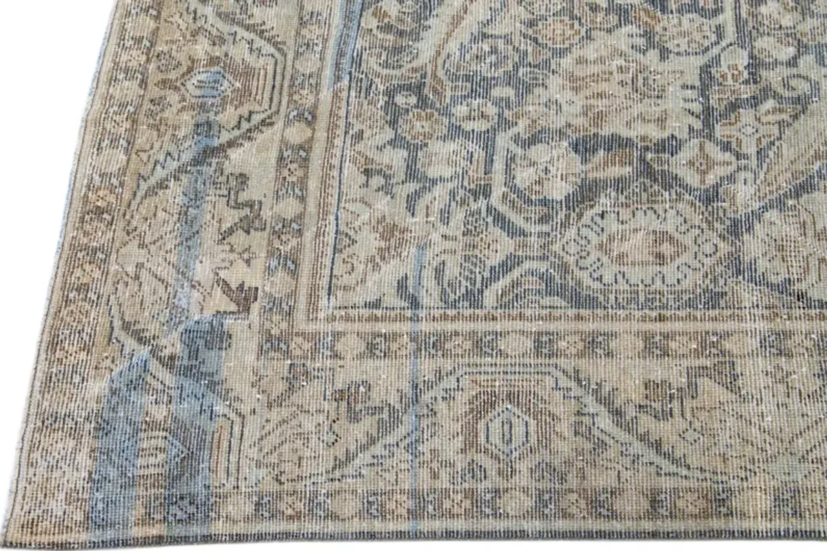 Antique Persian Mahal Rug - Apadana - Blue - Blue