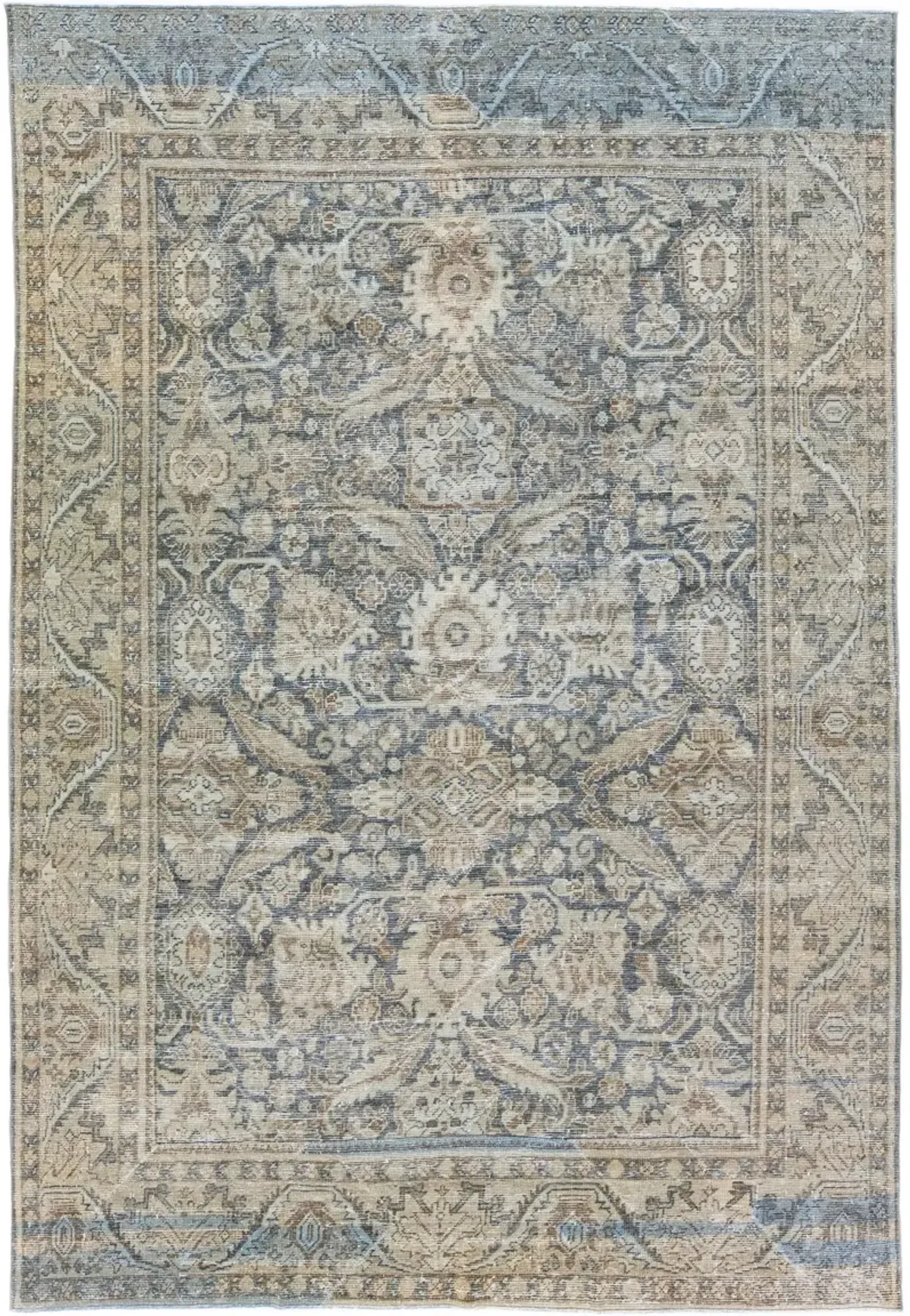 Antique Persian Mahal Rug - Apadana - Blue - Blue