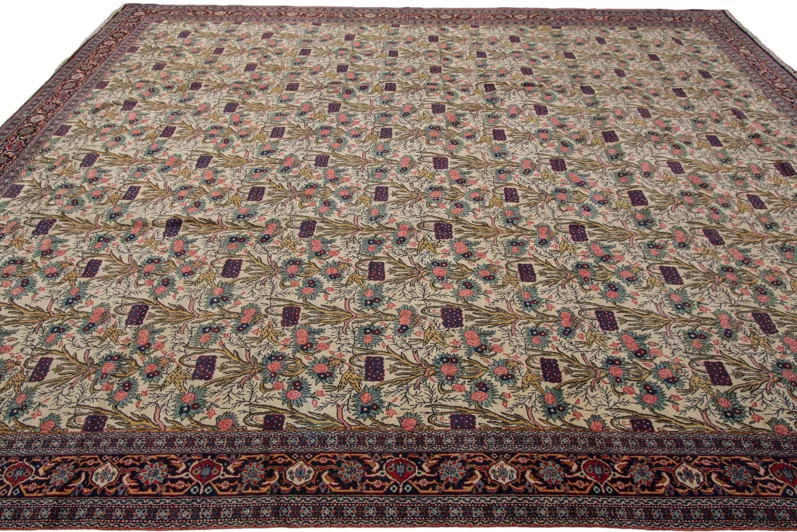 Antique Persian Tehran Rug - Apadana - Beige - Beige