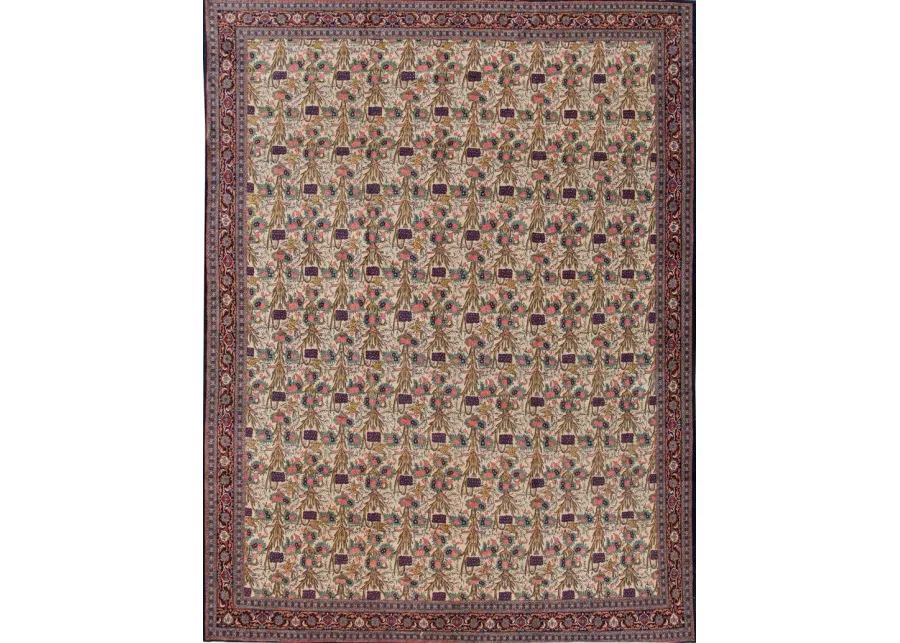 Antique Persian Tehran Rug - Apadana - Beige - Beige