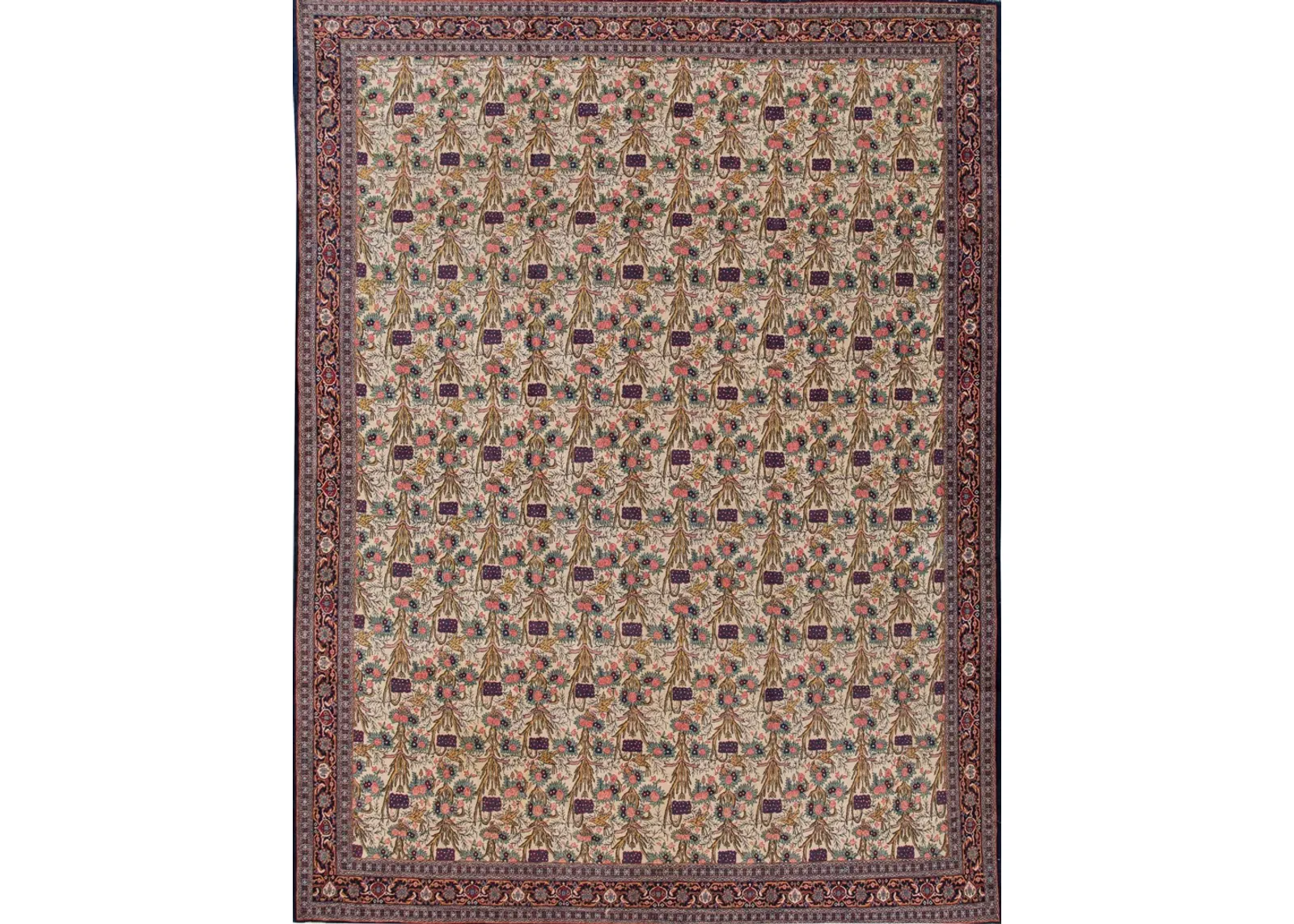 Antique Persian Tehran Rug - Apadana - Beige - Beige