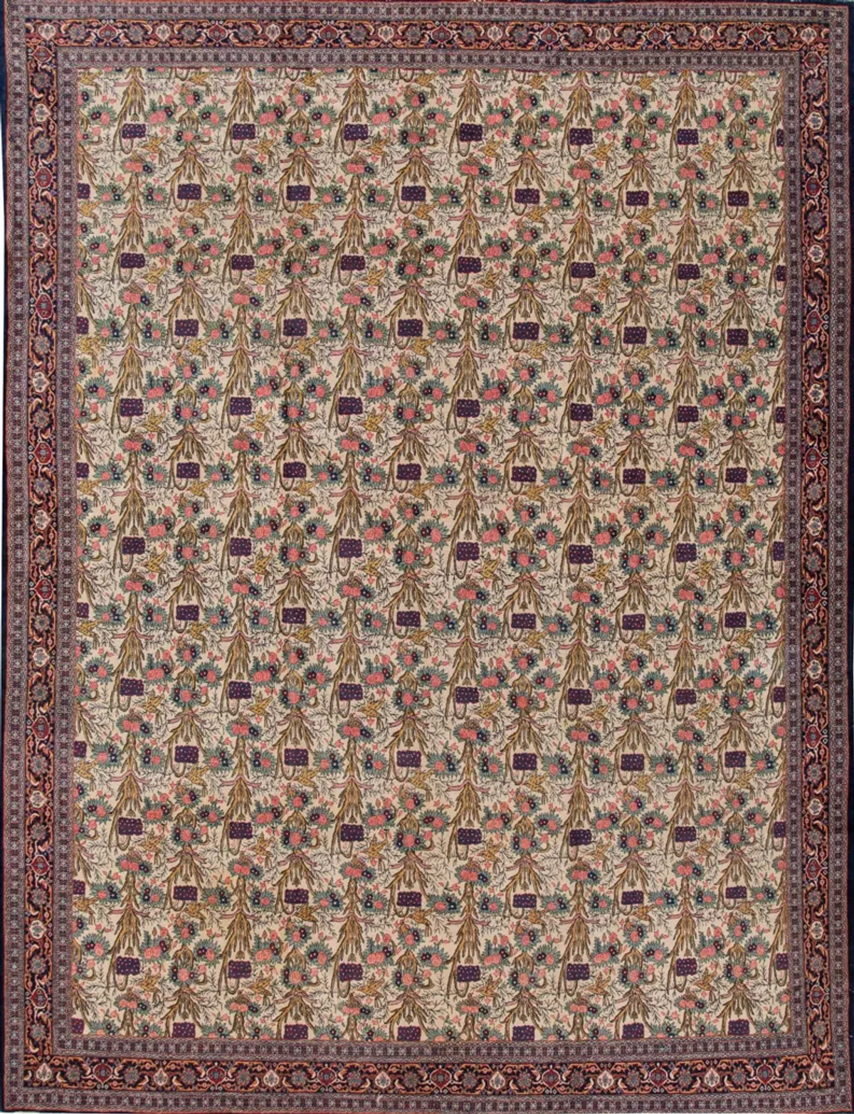 Antique Persian Tehran Rug - Apadana - Beige - Beige