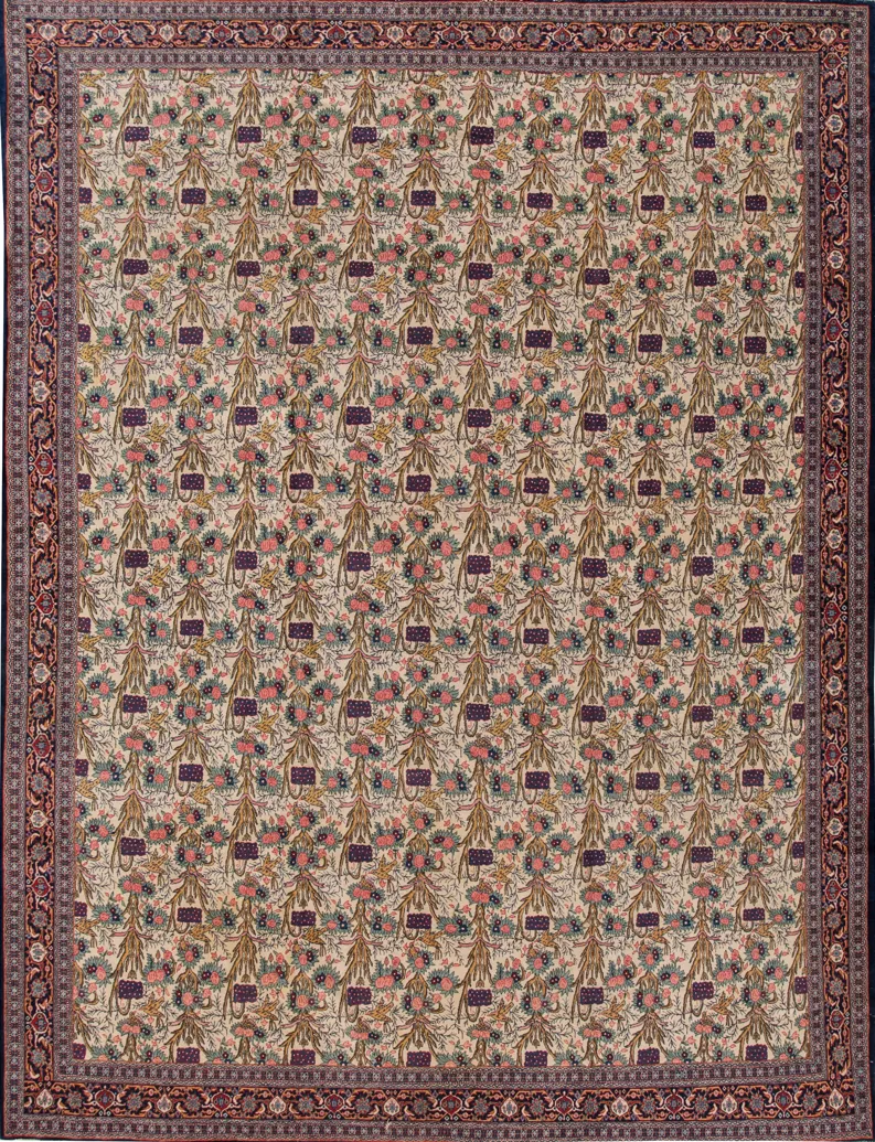 Antique Persian Tehran Rug - Apadana - Beige - Beige