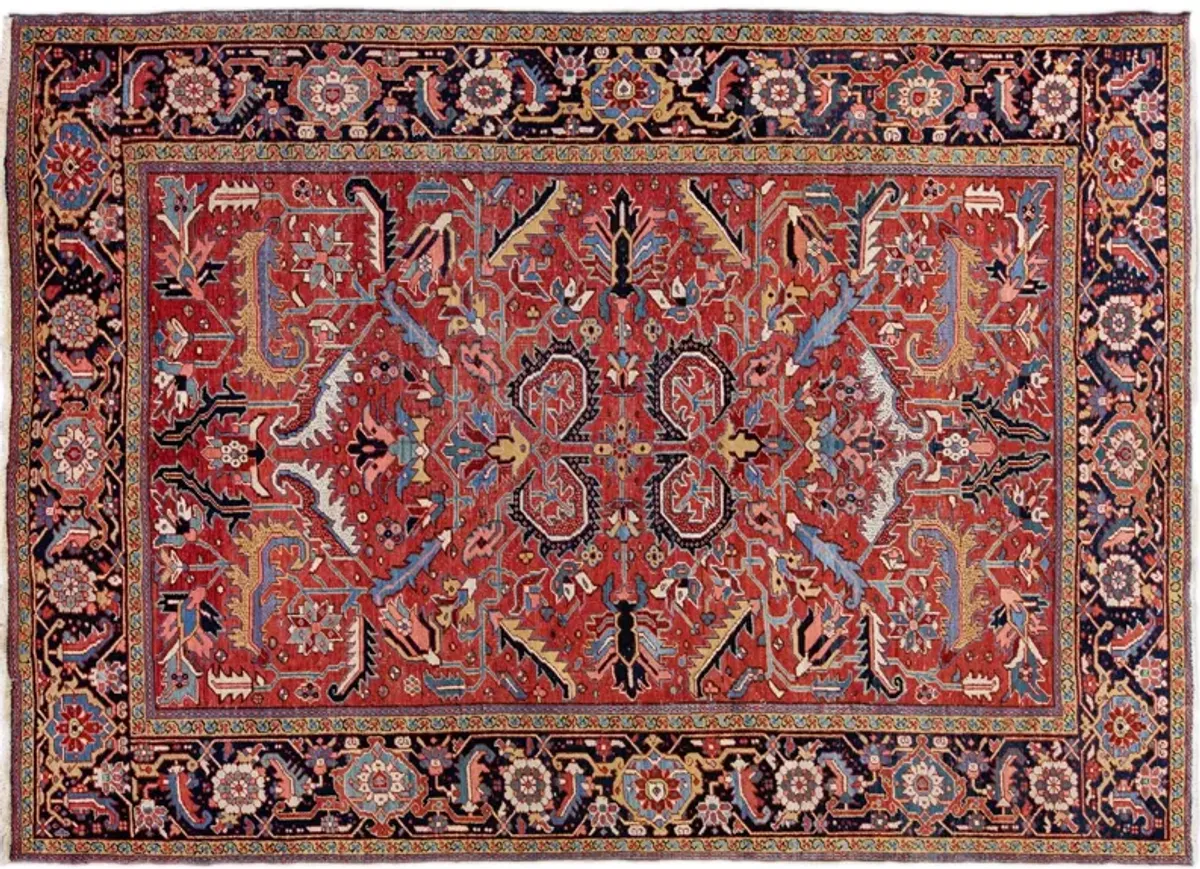 Antique Persian Heriz Rug - Apadana - Red - Red