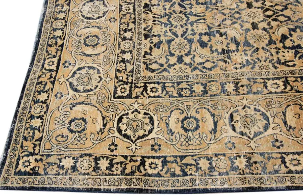 Antique Persian Tabriz Rug - Apadana - Blue - Blue