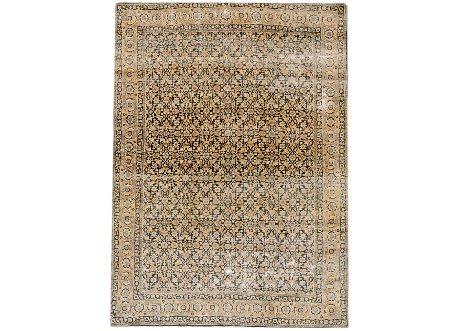 Antique Persian Tabriz Rug - Apadana - Blue - Blue