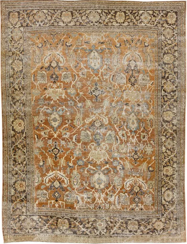 Antique Persian Mahal Rug - Apadana - Brown - Brown