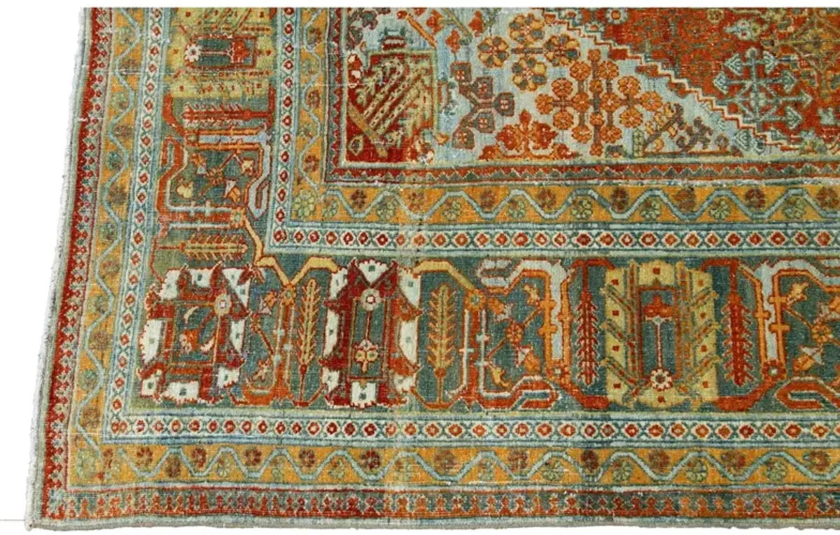 Antique Persian Josheghan Rug - Apadana - Orange - Orange