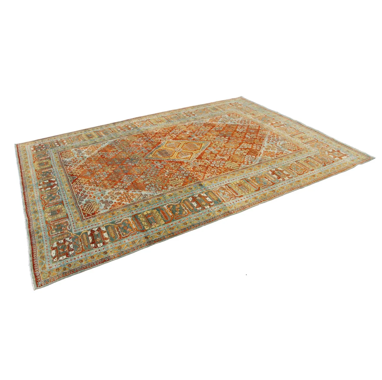 Antique Persian Josheghan Rug - Apadana - Orange - Orange