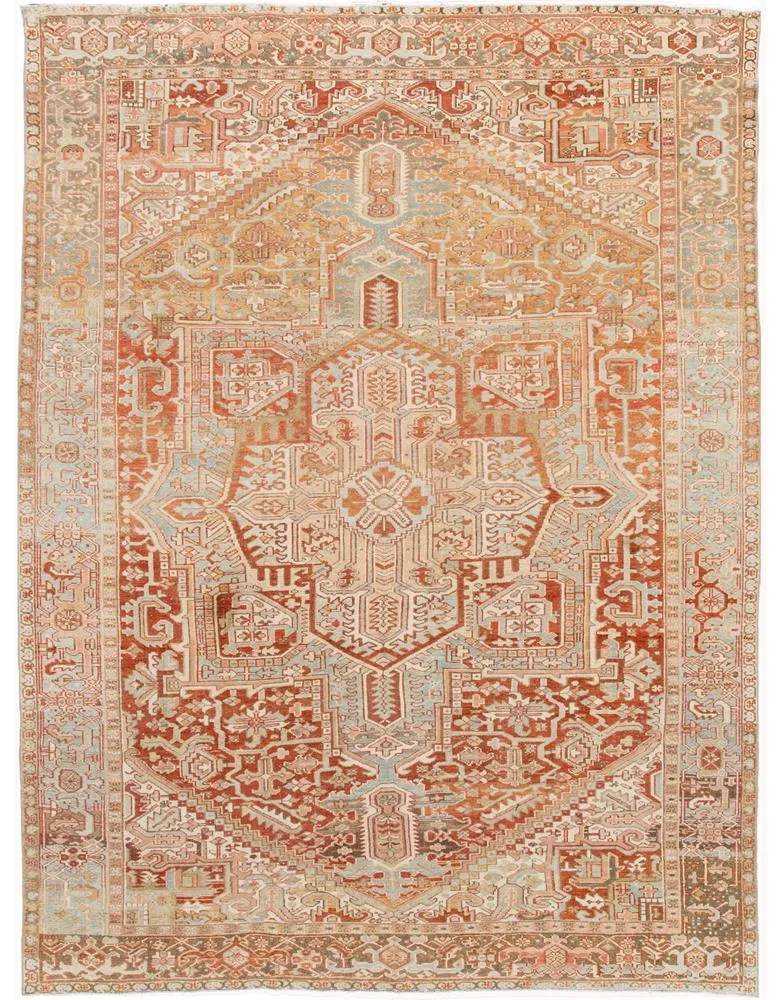 Vintage Persian Heriz Rug - Apadana - Orange - Orange