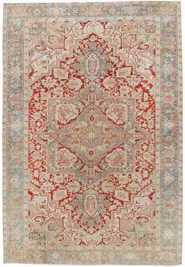 Vintage Persian Heriz Rug - Apadana - Red - Red
