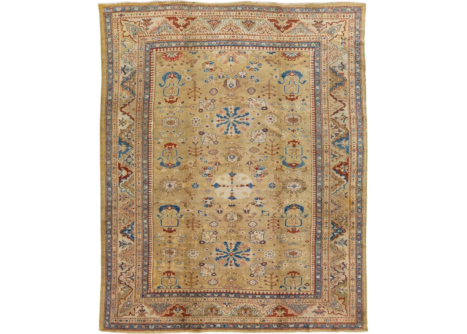 Antique Persian Sultanabad Rug - Apadana - Beige - Beige