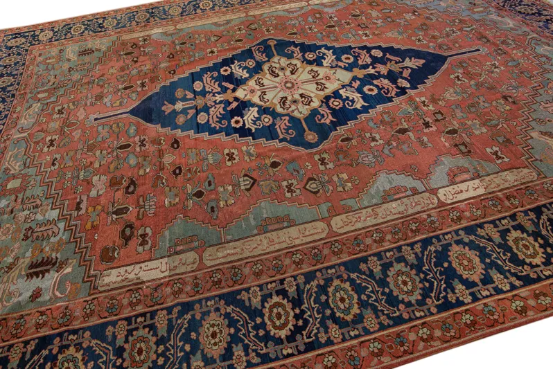 Persian Serapi Rug - 10'8'' x 13' - Apadana - Red - Red