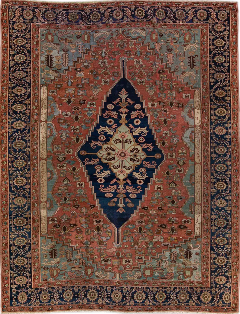 Persian Serapi Rug - 10'8'' x 13' - Apadana - Red - Red