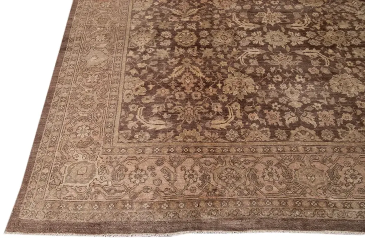 Antique Persian Mahal Rug - Apadana - Brown - Brown