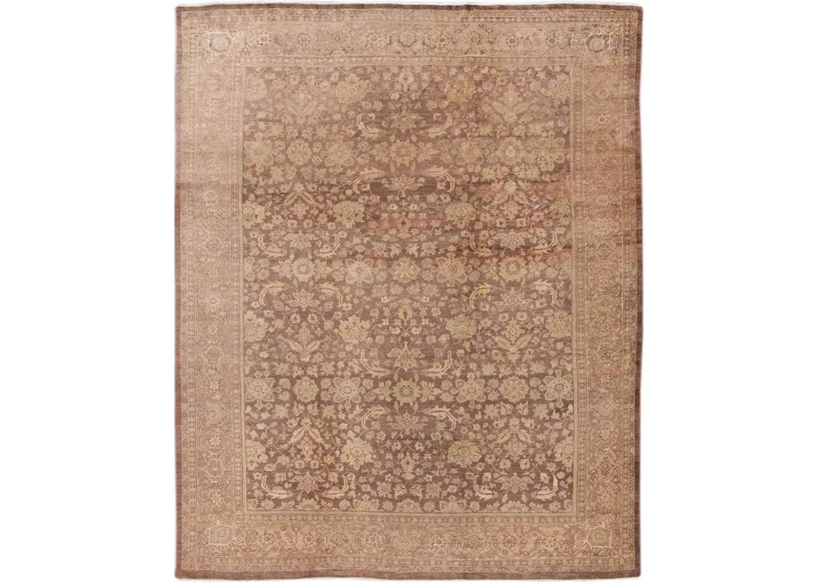 Antique Persian Mahal Rug - Apadana - Brown - Brown