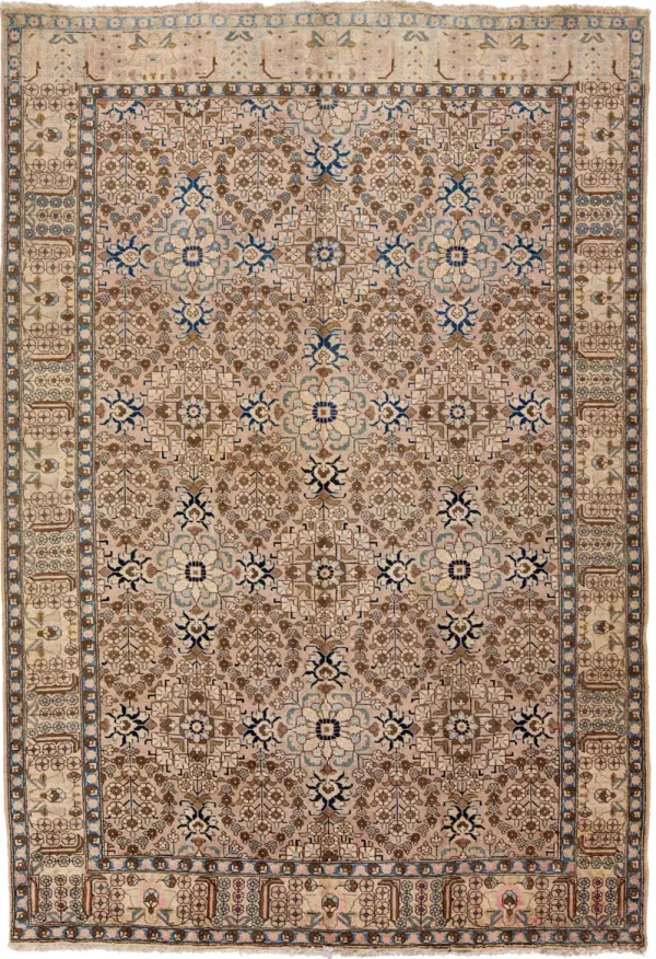Vintage Persian Tabriz Rug - Apadana - Pink - Pink