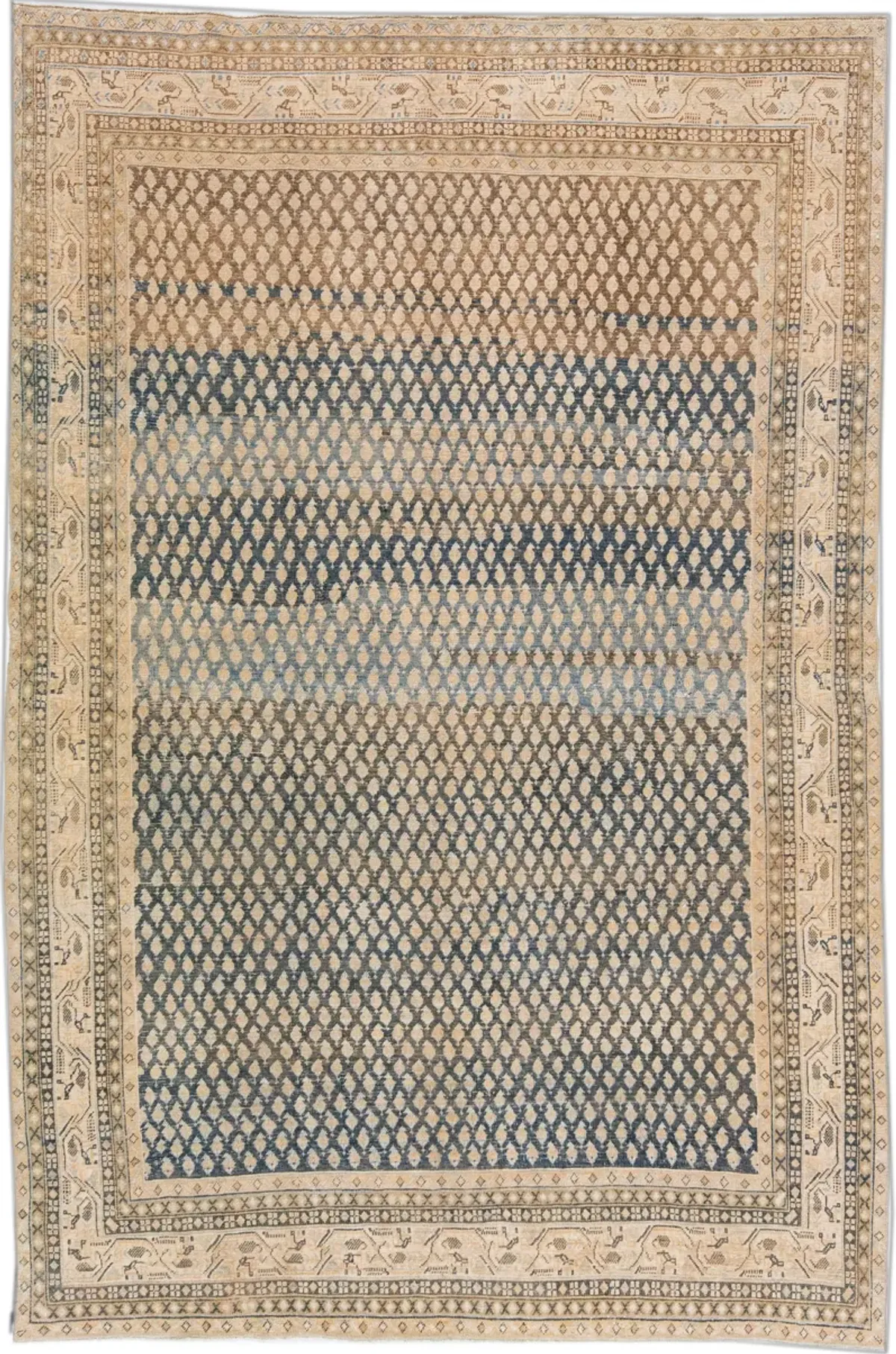 Antique Persian Malayer Rug - Apadana - Blue - Blue