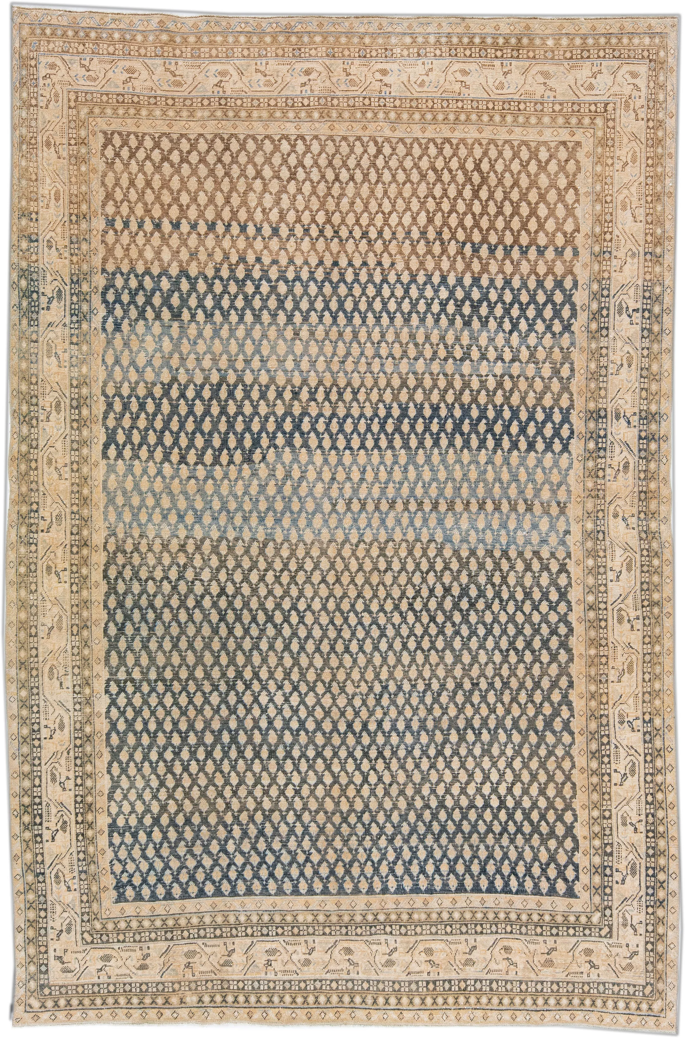 Antique Persian Malayer Rug - Apadana - Blue - Blue