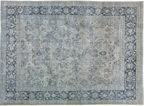 Antique Persian Tabriz Rug - Apadana - Gray - Gray
