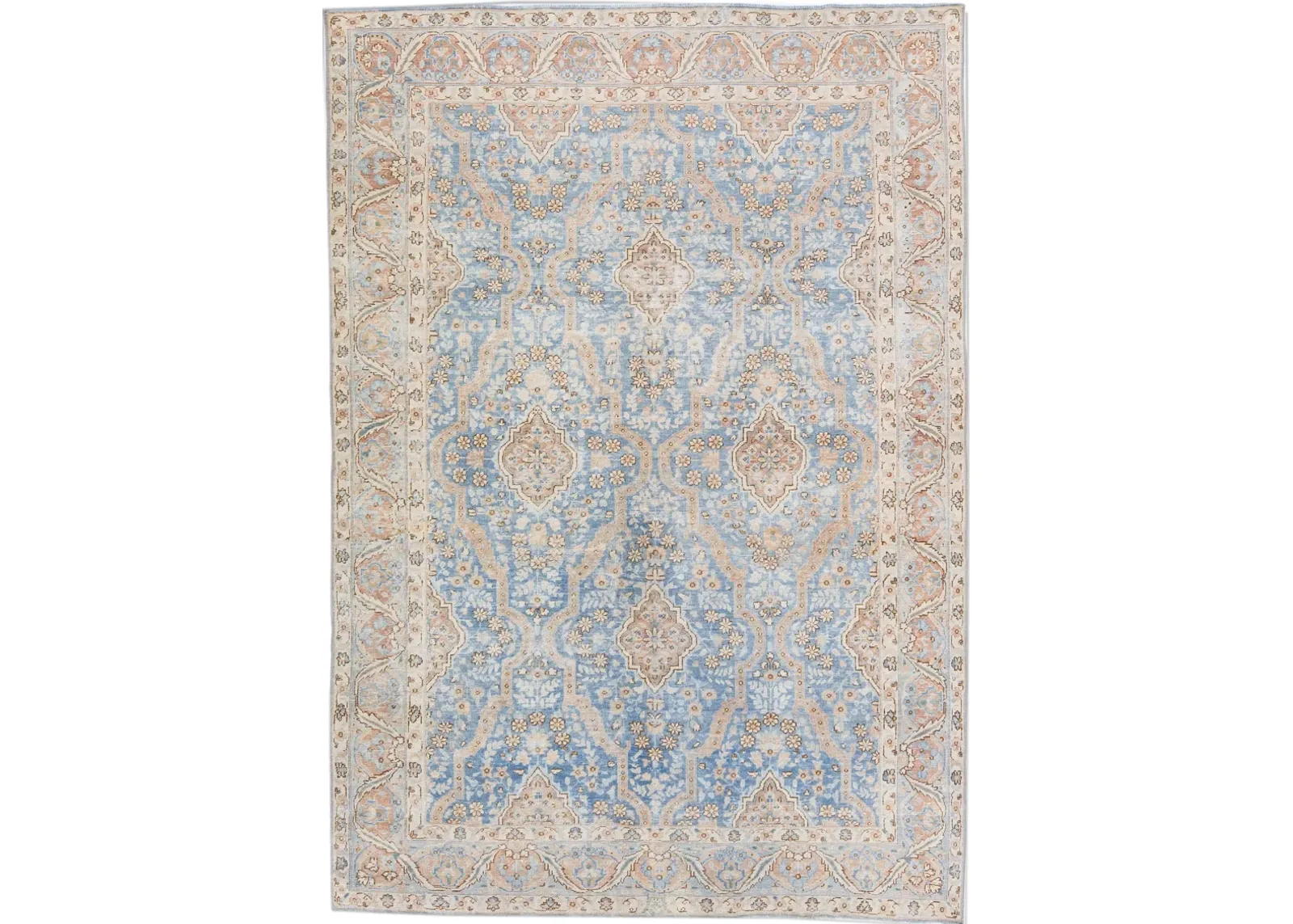 Antique Persian Tabriz Rug - Apadana - Blue - Blue