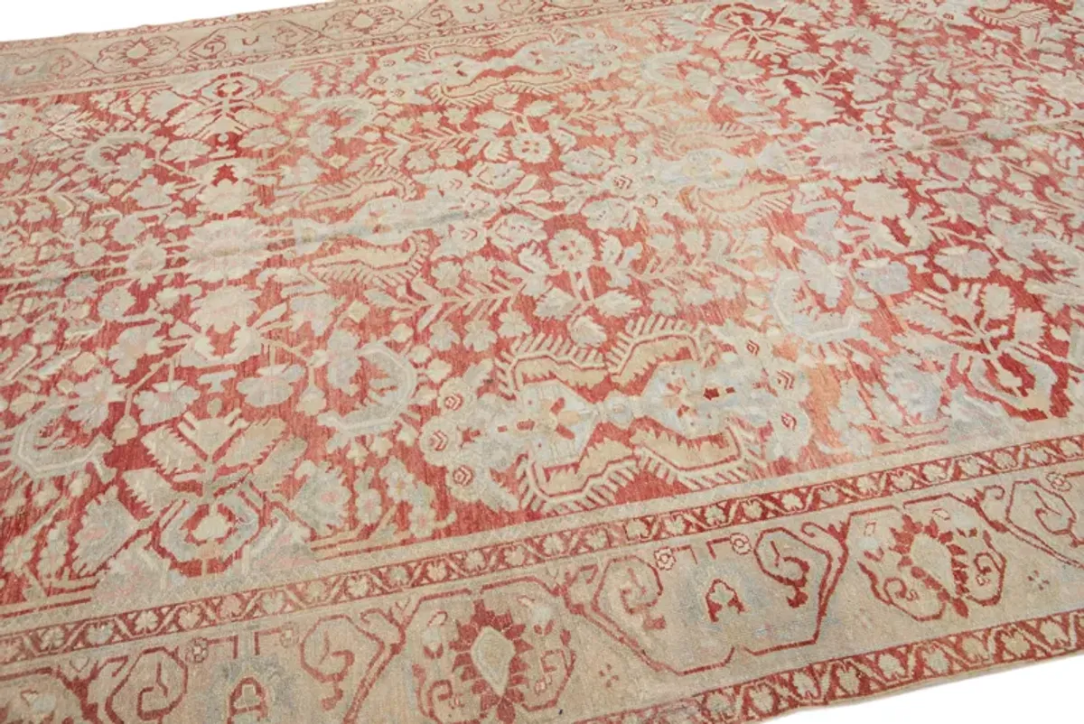 Antique Persian Malayer Rug - Apadana - Red - Red