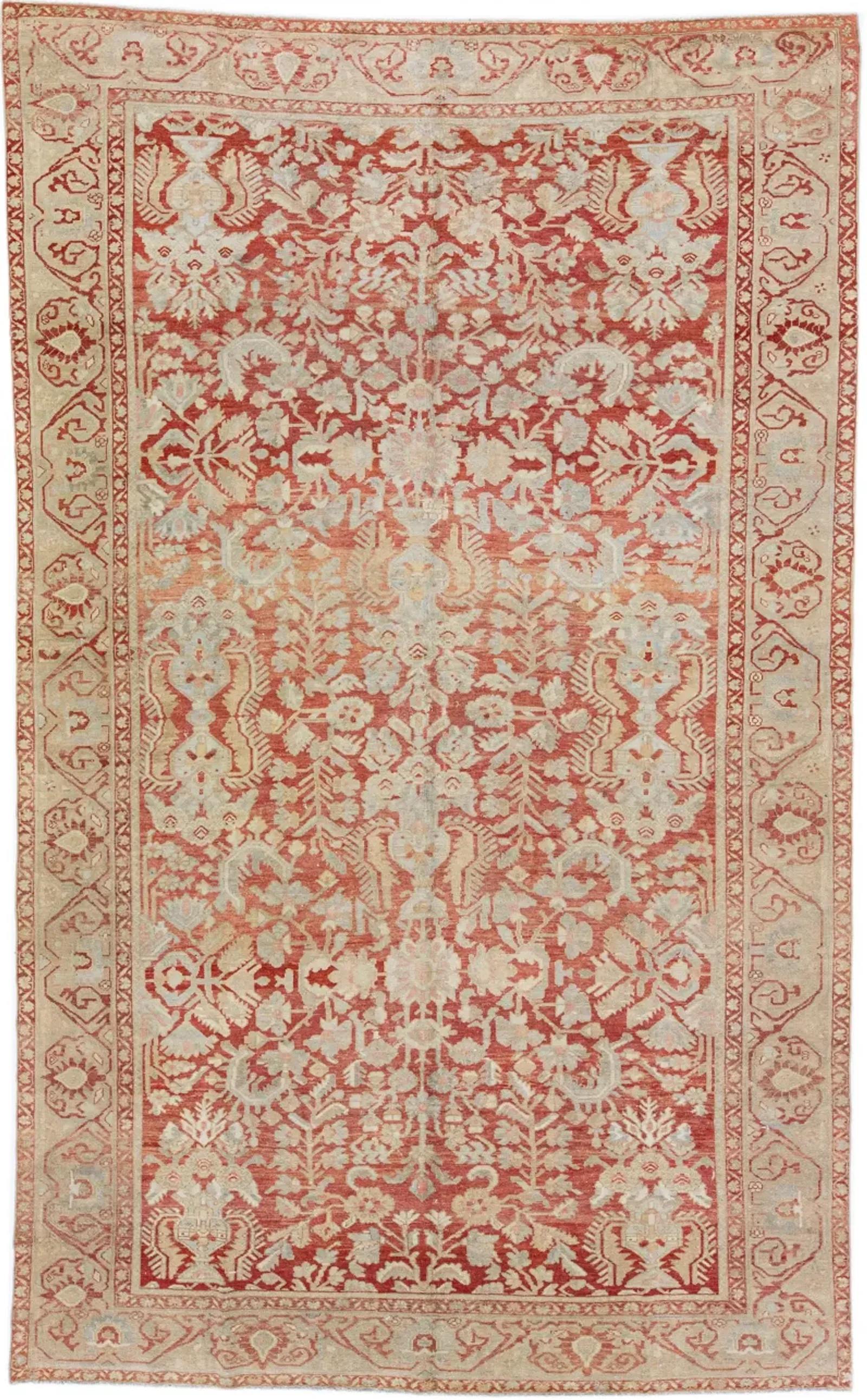 Antique Persian Malayer Rug - Apadana - Red - Red