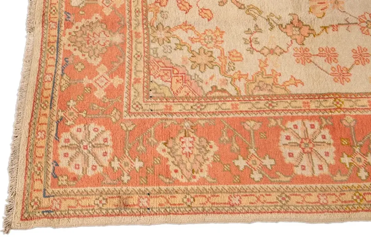 Antique Turkish Oushak Rug - Apadana - Orange - Orange