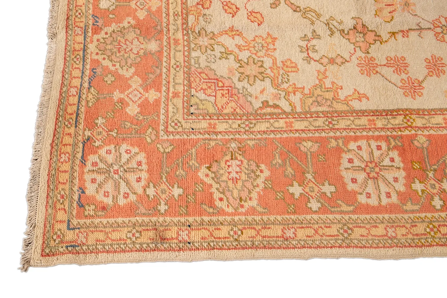 Antique Turkish Oushak Rug - Apadana - Orange - Orange