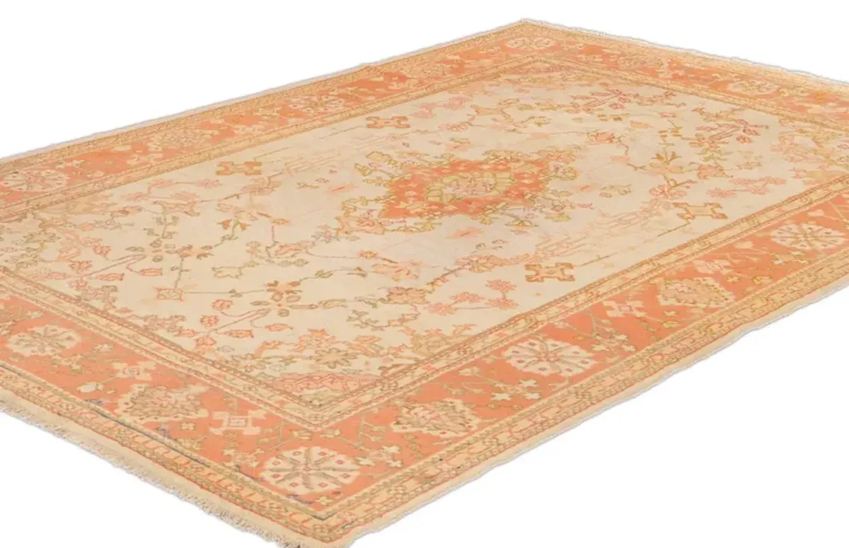 Antique Turkish Oushak Rug - Apadana - Orange - Orange