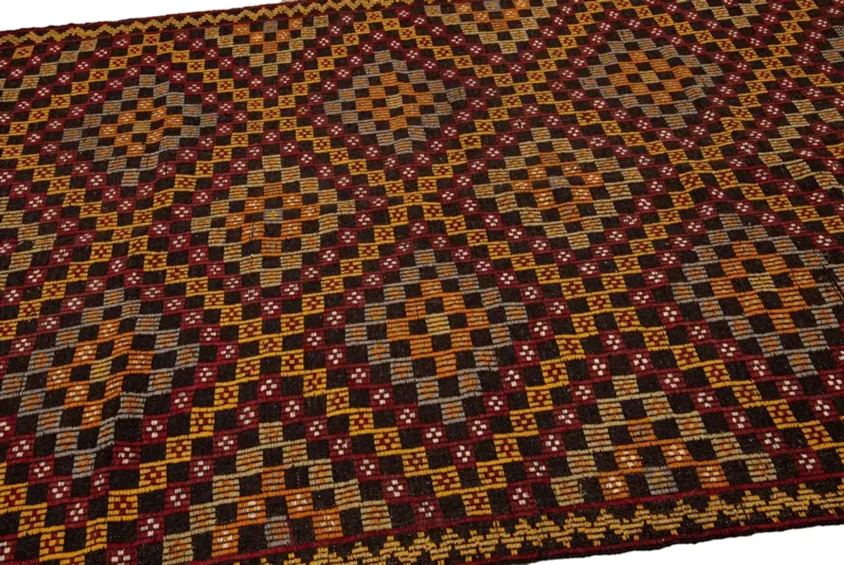 Vintage Indian Soumak Rug - Apadana - Brown - Brown