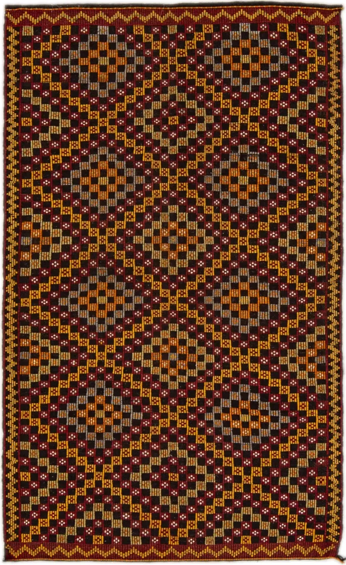 Vintage Indian Soumak Rug - Apadana - Brown - Brown