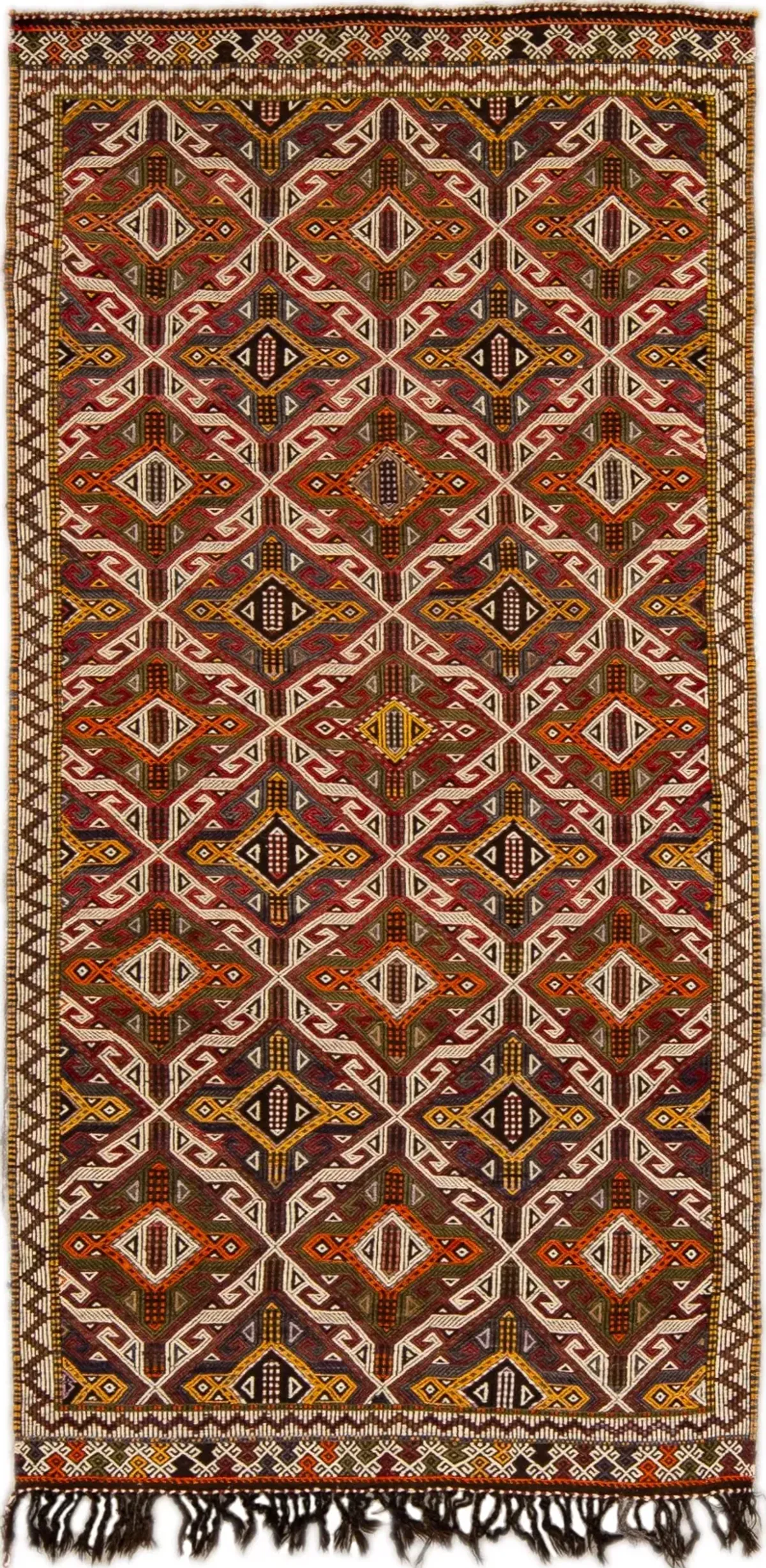 Vintage Indian Soumak Rug - Apadana - Brown - Brown