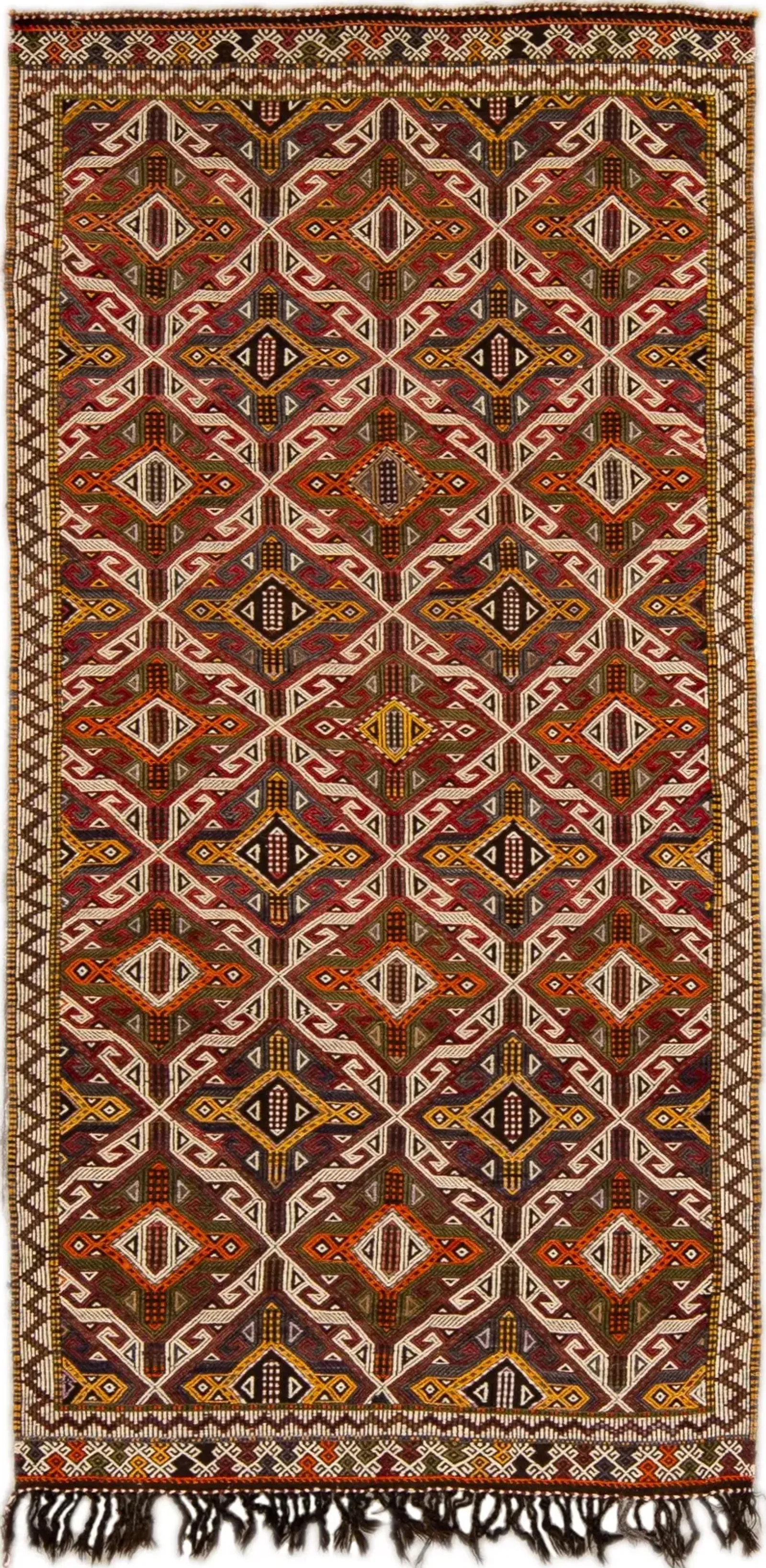 Vintage Indian Soumak Rug - Apadana - Brown - Brown