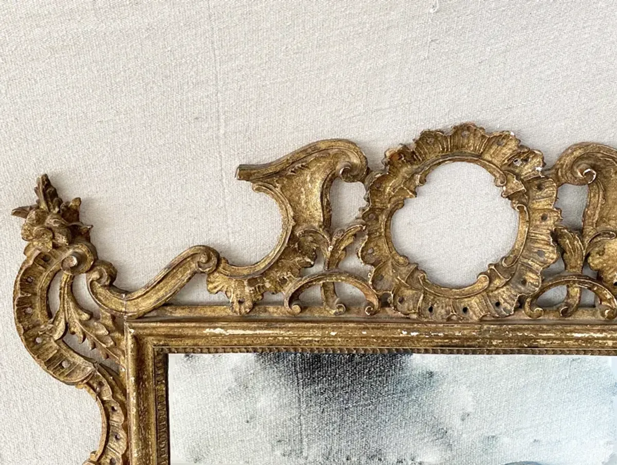 Antique Gold Louis XIII Wall Mirror - Ballyhoo