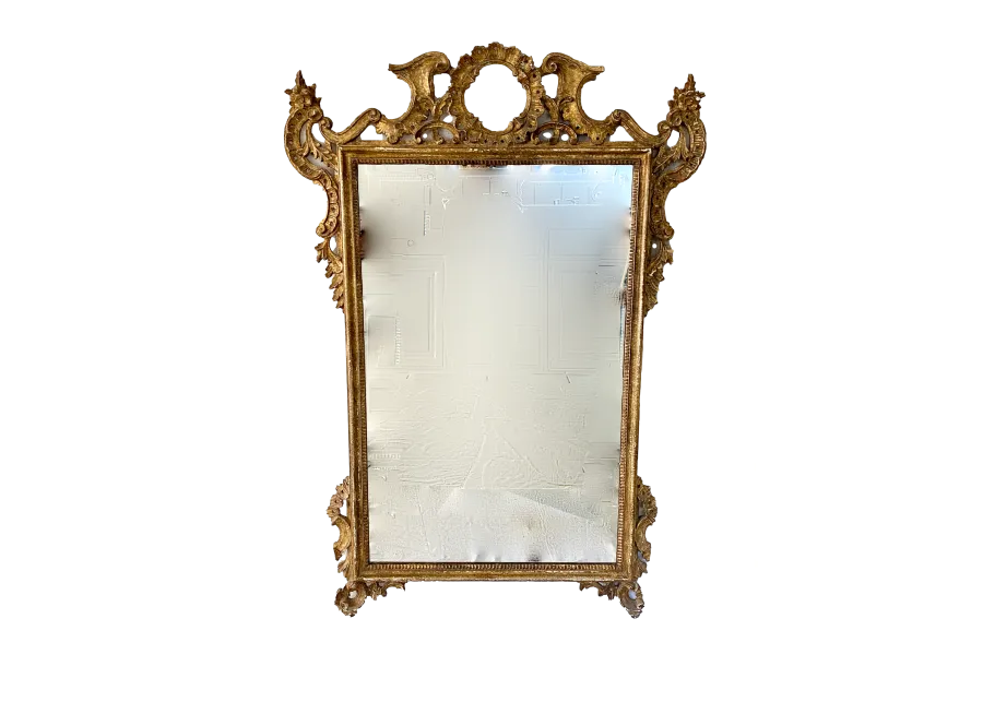 Antique Gold Louis XIII Wall Mirror - Ballyhoo