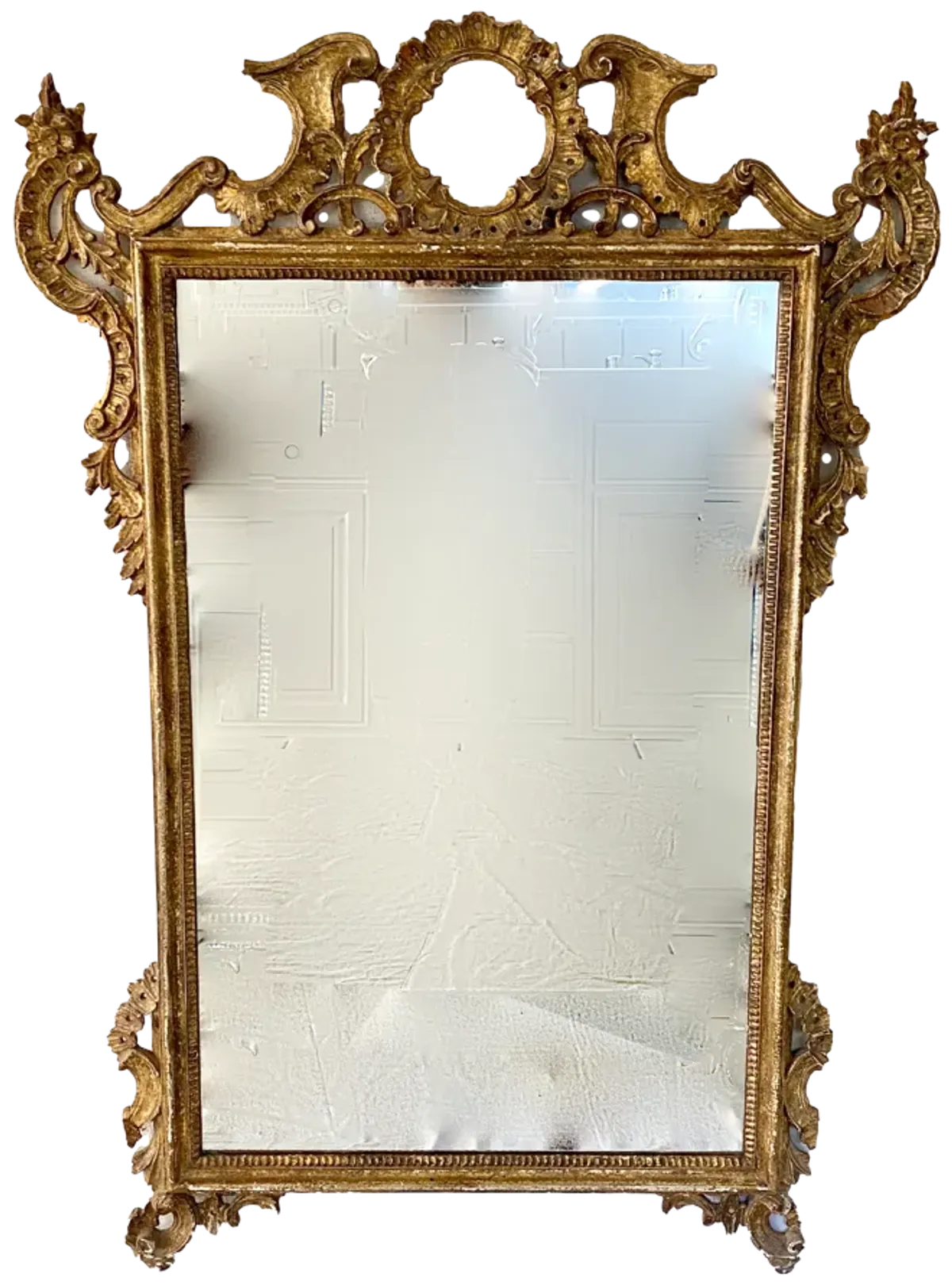 Antique Gold Louis XIII Wall Mirror