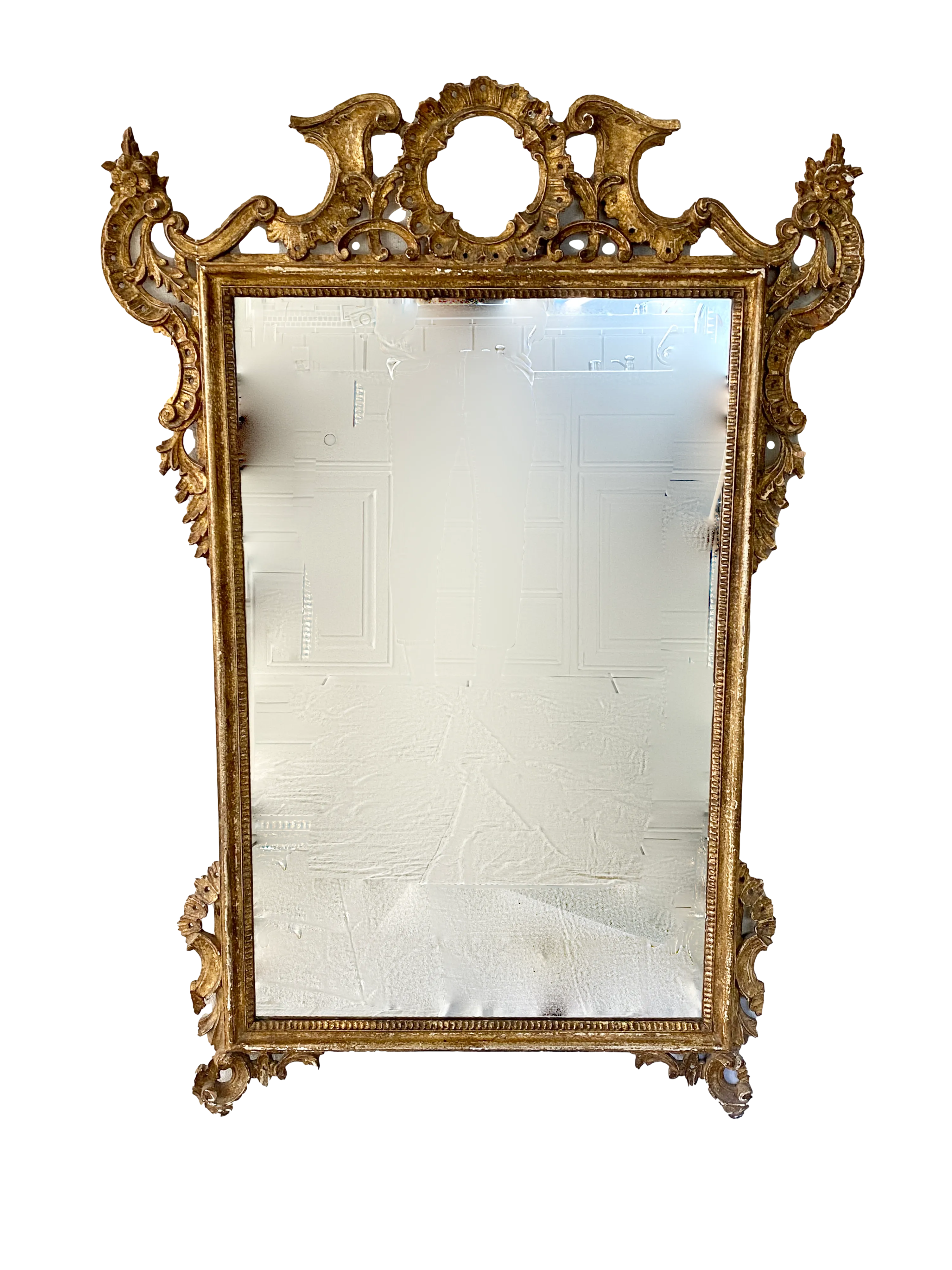 Antique Gold Louis XIII Wall Mirror - Ballyhoo