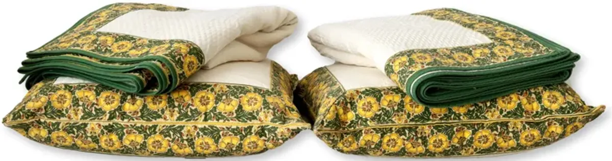 French Matelassé Coverlets & Pillows 4pc - Rose Victoria