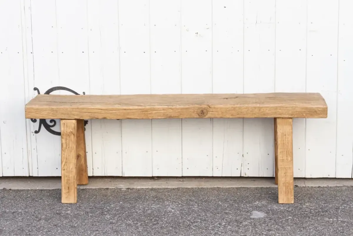 Robust Elm Farmhouse Bench - de-cor - Brown