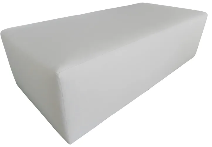 Italian Shearling Ottoman - White