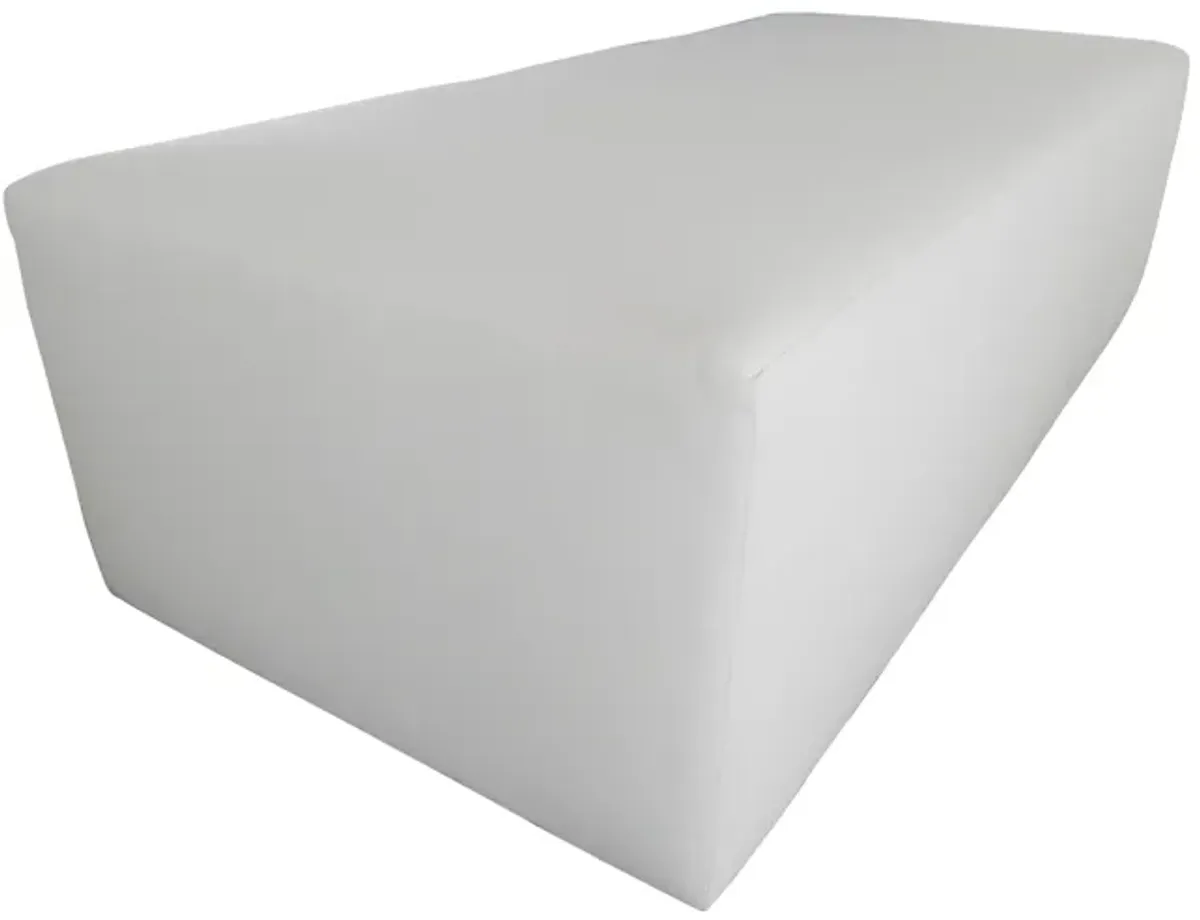 Italian Shearling Ottoman - White