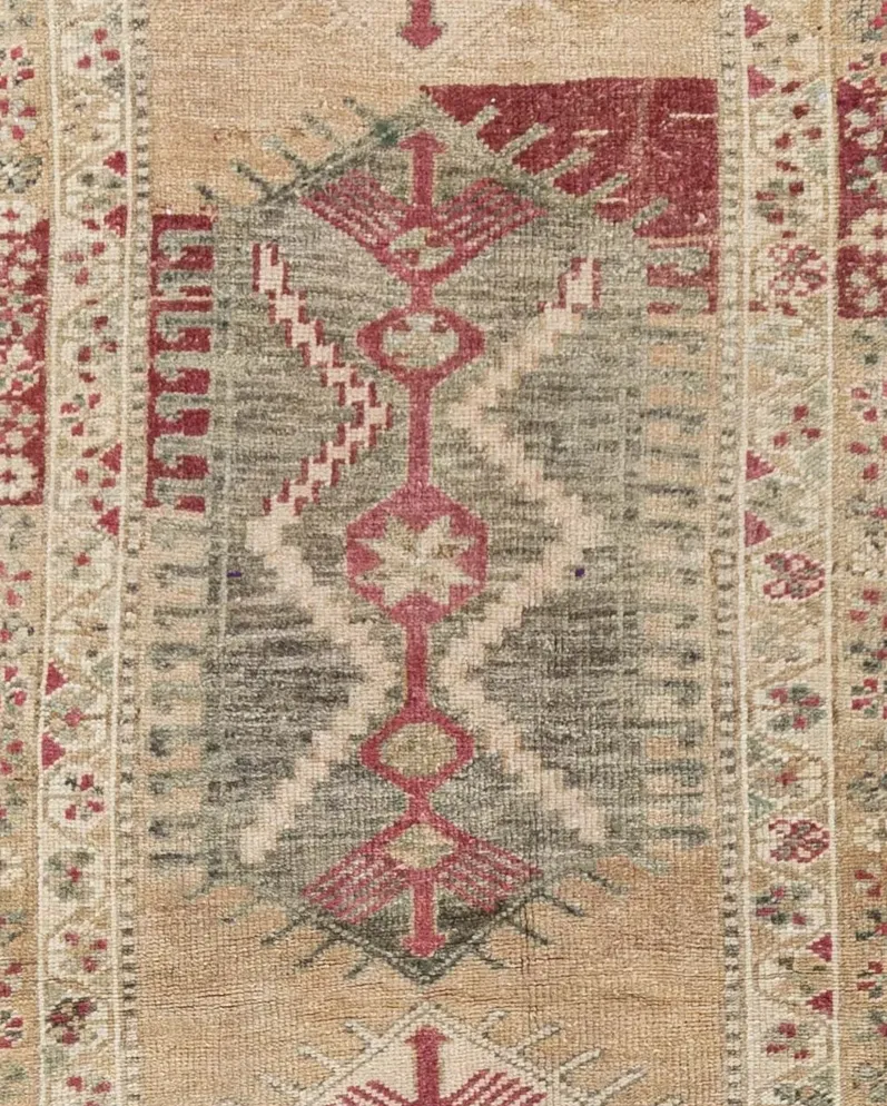 Turkish Oushak Runner 2'9 X 16'8 - Red