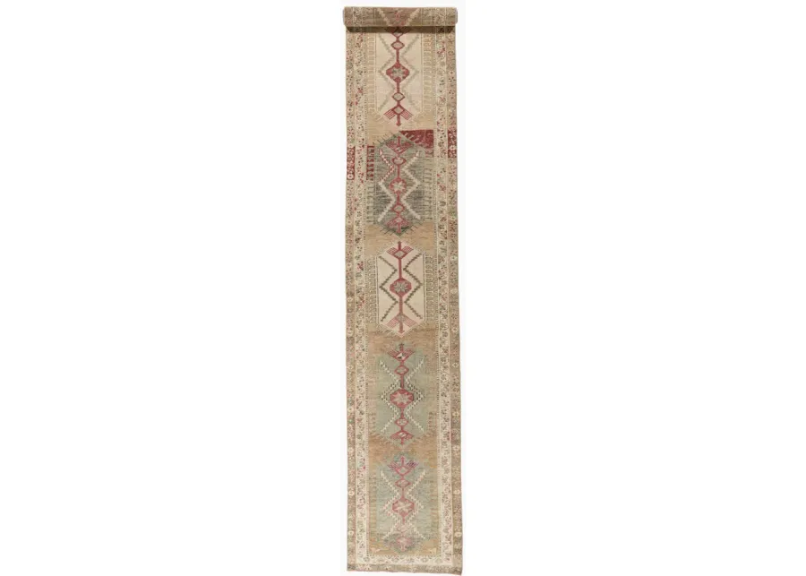 Turkish Oushak Runner 2'9 X 16'8 - Red