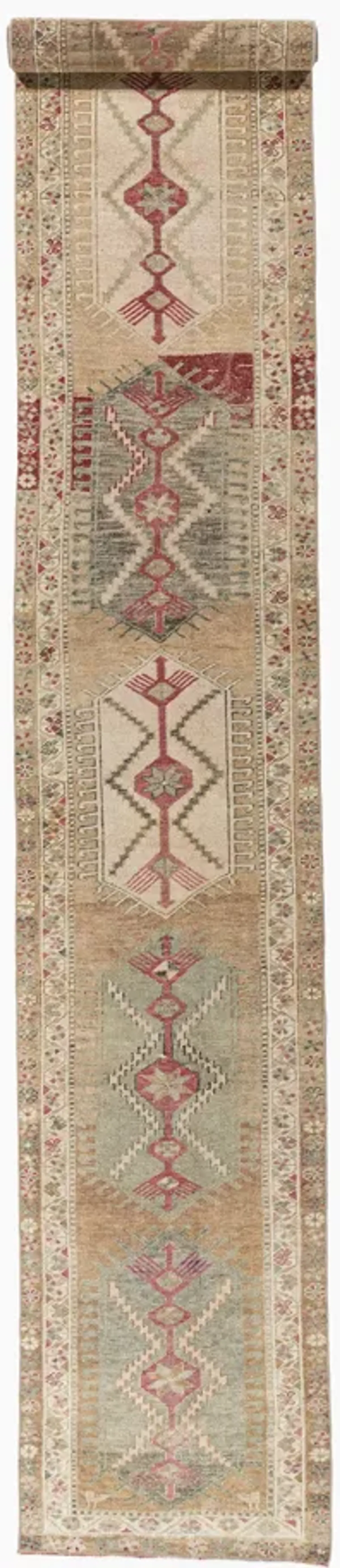 Turkish Oushak Runner 2'9 X 16'8 - Red