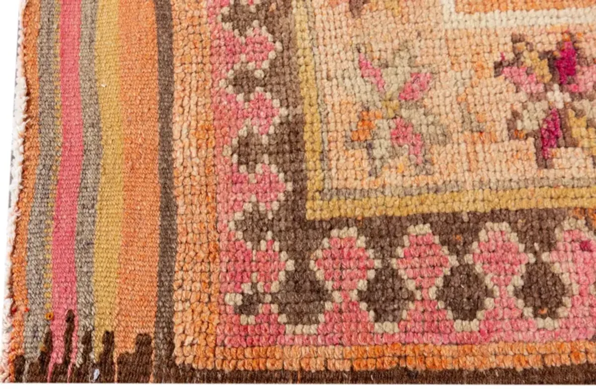 Vintage Turkish Anatolian Runner Rug - Apadana - Orange - Orange