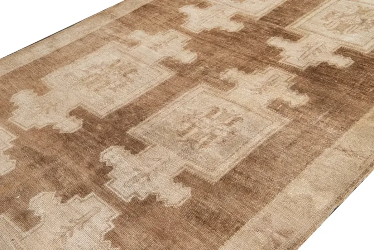 Antique Turkish Anatolian Runner Rug - Apadana - Brown - Brown